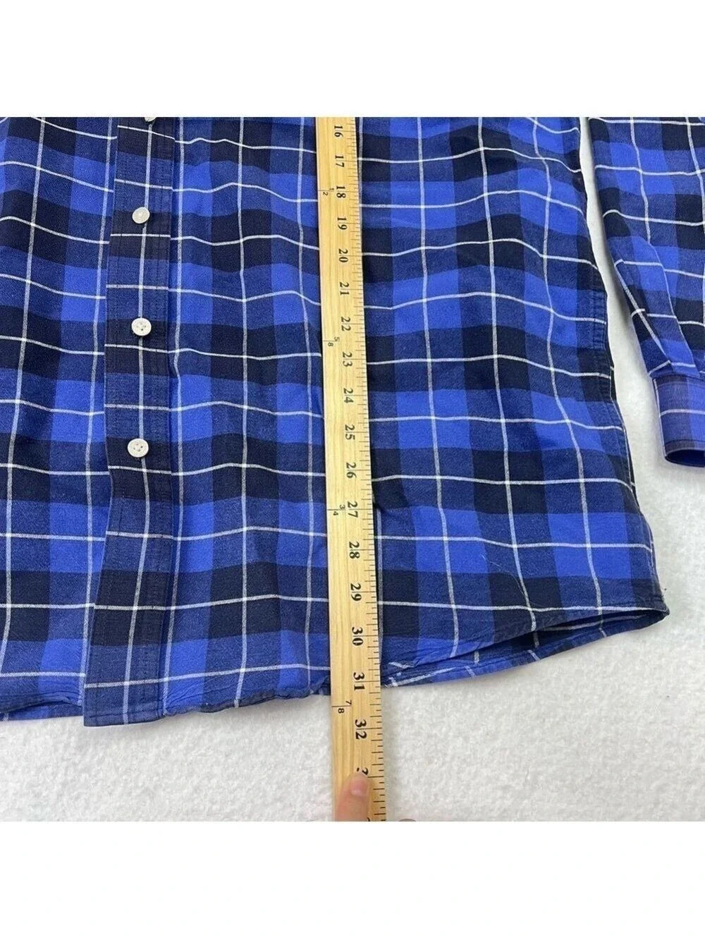 Cinch Western Shirt Men's Size Large Blue/Black Plaid Long Sleeve Button Down